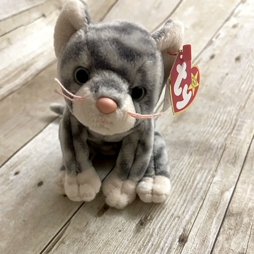 Beanie Baby New With Tags Silver the cat